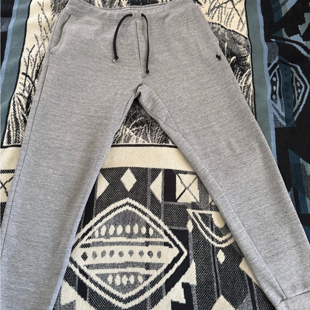 Polo Ralph Lauren Double Knit Heather Grey/Black Joggers